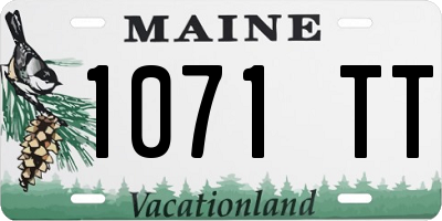 ME license plate 1071TT