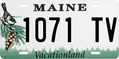 ME license plate 1071TV