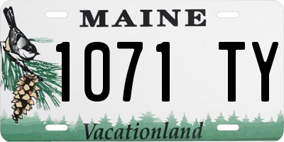 ME license plate 1071TY