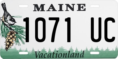 ME license plate 1071UC