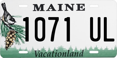 ME license plate 1071UL