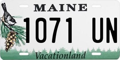 ME license plate 1071UN