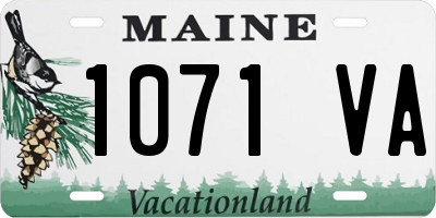 ME license plate 1071VA