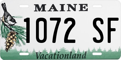 ME license plate 1072SF