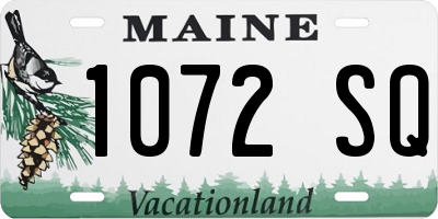 ME license plate 1072SQ