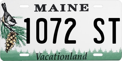 ME license plate 1072ST