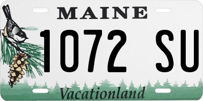 ME license plate 1072SU
