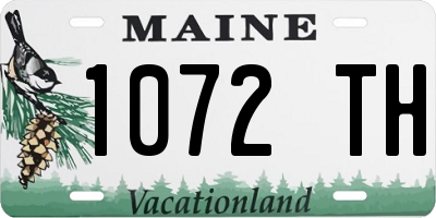 ME license plate 1072TH