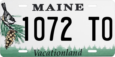 ME license plate 1072TO