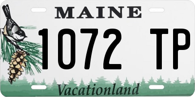 ME license plate 1072TP