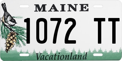 ME license plate 1072TT