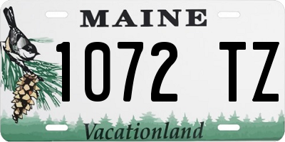 ME license plate 1072TZ