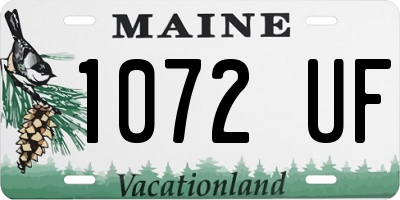 ME license plate 1072UF