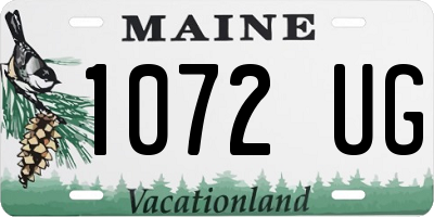 ME license plate 1072UG