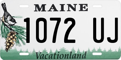 ME license plate 1072UJ
