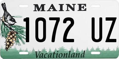 ME license plate 1072UZ