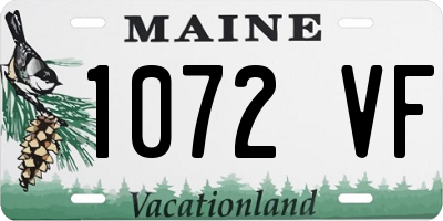 ME license plate 1072VF