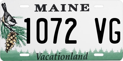ME license plate 1072VG
