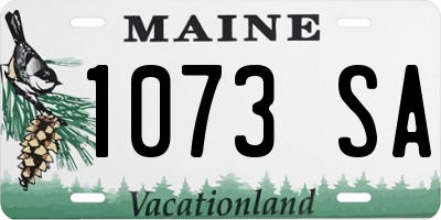 ME license plate 1073SA