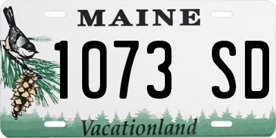 ME license plate 1073SD