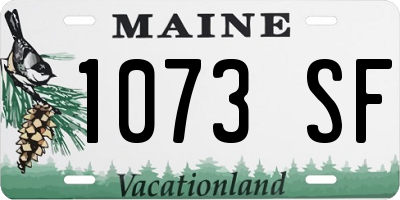ME license plate 1073SF