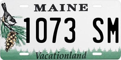 ME license plate 1073SM