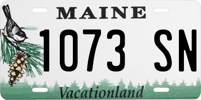 ME license plate 1073SN