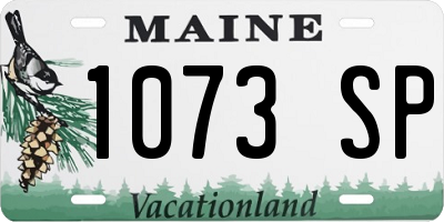 ME license plate 1073SP