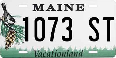 ME license plate 1073ST