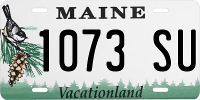 ME license plate 1073SU