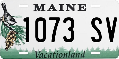 ME license plate 1073SV