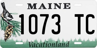 ME license plate 1073TC