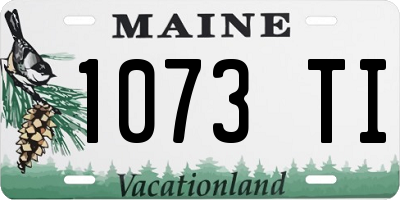 ME license plate 1073TI