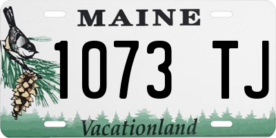 ME license plate 1073TJ