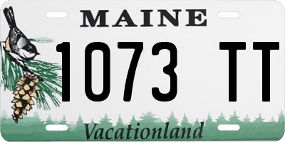 ME license plate 1073TT