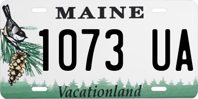 ME license plate 1073UA