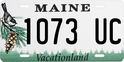 ME license plate 1073UC