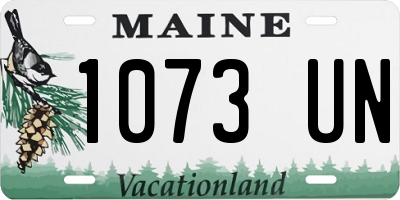 ME license plate 1073UN