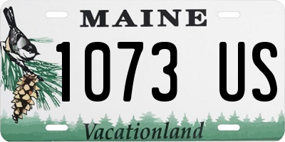 ME license plate 1073US
