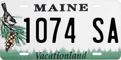 ME license plate 1074SA