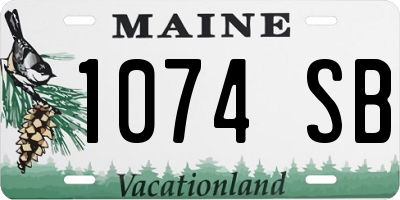 ME license plate 1074SB