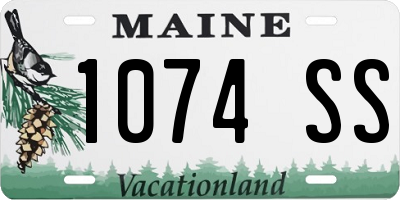 ME license plate 1074SS