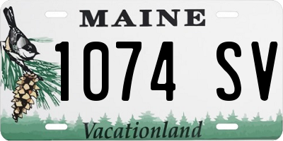 ME license plate 1074SV