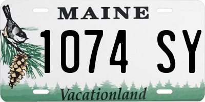 ME license plate 1074SY