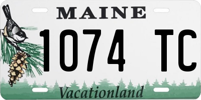 ME license plate 1074TC