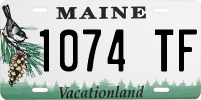 ME license plate 1074TF
