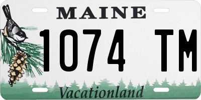 ME license plate 1074TM