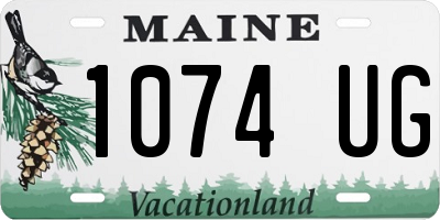 ME license plate 1074UG