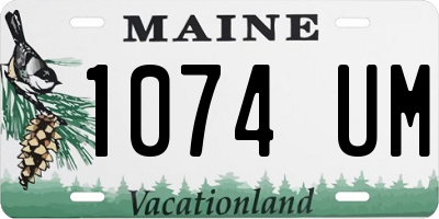 ME license plate 1074UM
