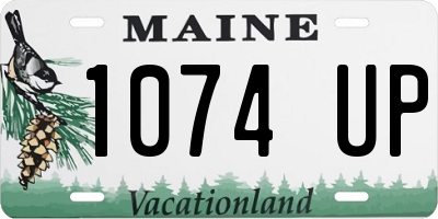 ME license plate 1074UP